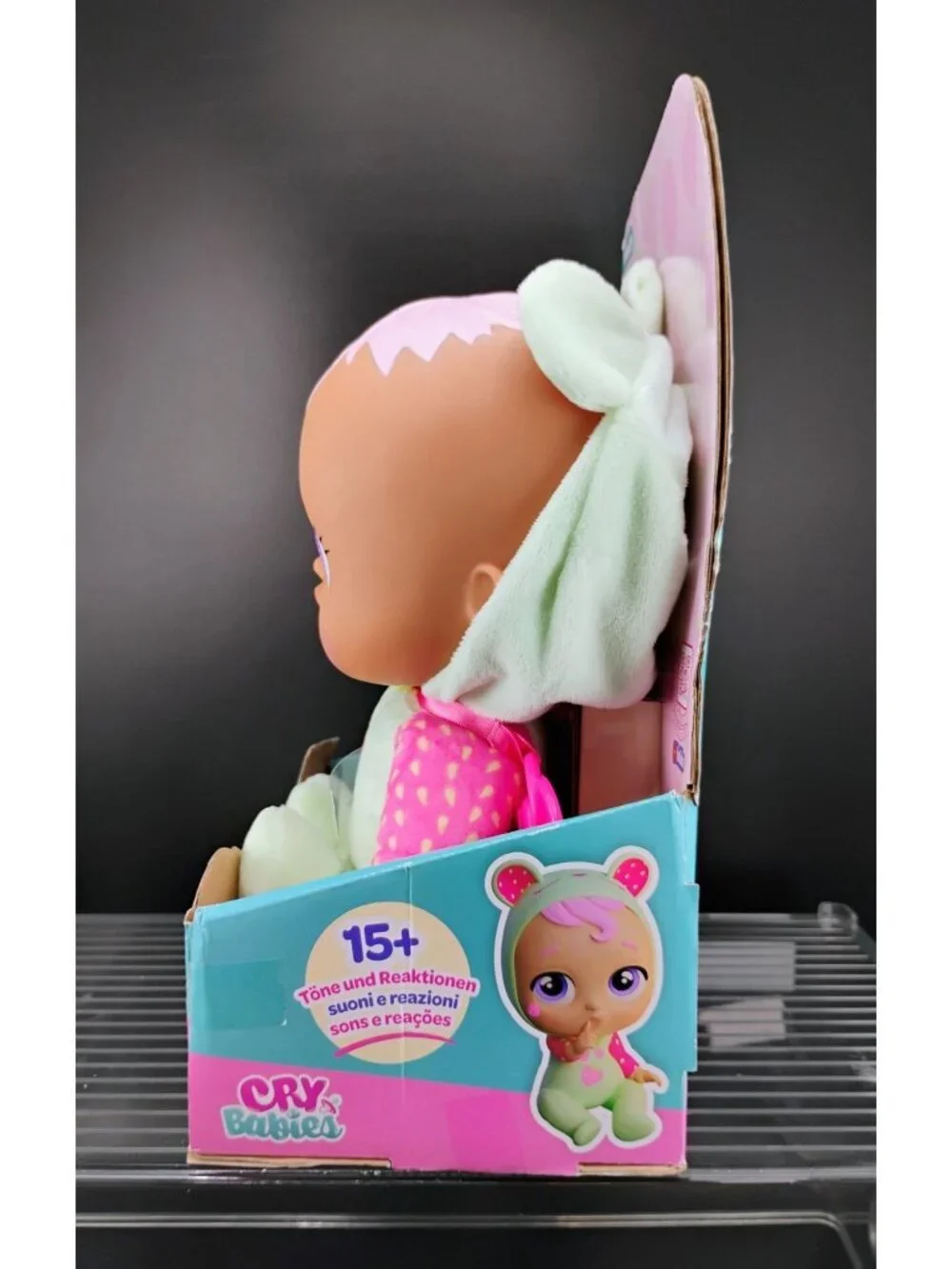 Cry Babies Interactive Doll Mindy Strawberry Outfit Light-Up Tears